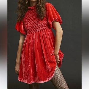 *SALE NEVER WORN* Free People Velvet Mini Dress